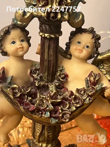 Свещник Ангелче, снимка 5 - Статуетки - 48351622