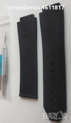 Силиконова каишка HUBLOT 25-19мм, снимка 7 - Каишки за часовници - 52179582