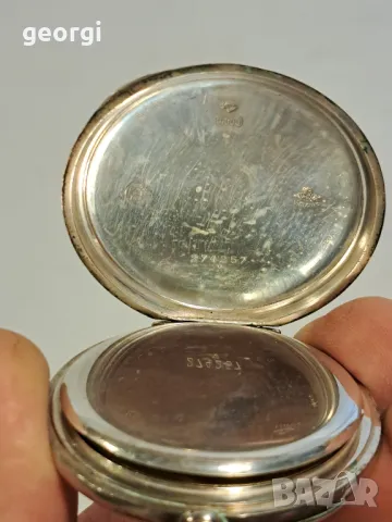 швейцарски сребърен джобен часовник Levrette , снимка 8 - Антикварни и старинни предмети - 47667488