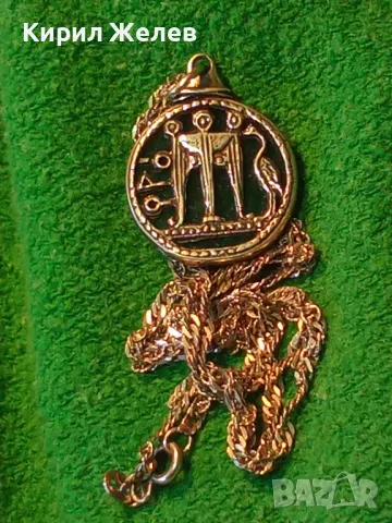 ИТАЛИАНСКИ ДАМСКИ МЕДАЛЬОН от СРЕБРО и СТЪКЛЕНА ПАСТА Paste Vitree Със СРЕБЪРНА 925 ВЕРИЖКА 25868, снимка 18 - Колиета, медальони, синджири - 49913225