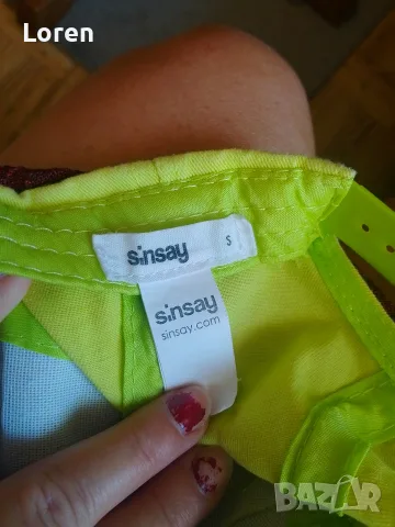 *Sinsay*Детска шапка зелен неонов цвят, снимка 3 - Шапки - 43900271
