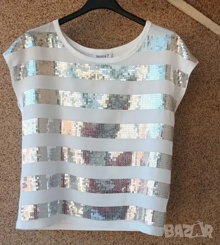 Оригинални кенарени блузи с бродерия блестящи лотори и мъниста, с битови народни мотиви., снимка 15 - Туники - 49978914