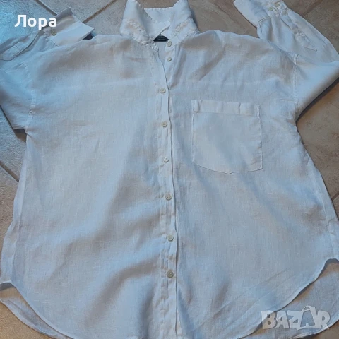 Дамска ленена риза ZARA , снимка 2 - Ризи - 51180839