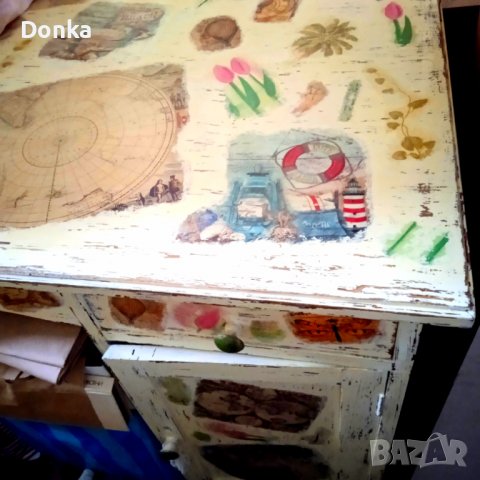 Старинно масивно художествено реновирано винтидж бюро , снимка 2 - Други ценни предмети - 38007369