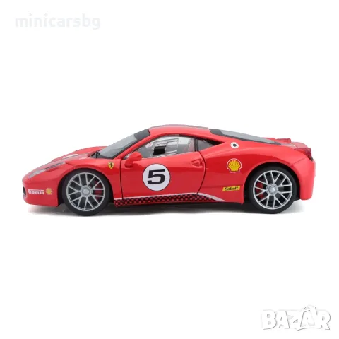 Метални колички Ferrari 458 Challenge №5 – 1:24, снимка 4 - Колекции - 55983901
