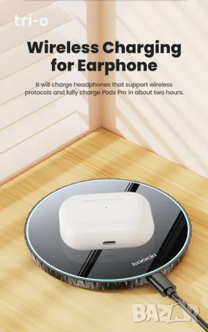 Toocki 15W безжично зарядно устройство Станция за бързо безжично зареждане, снимка 3 - Безжични зарядни - 47751708