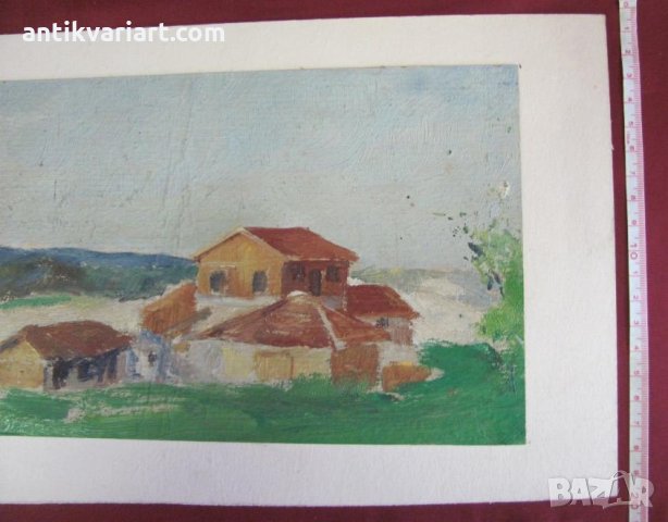 60-те Картина Н.Костов масло върху картон, снимка 7 - Картини - 31821269