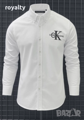 Calvin Klein Бяла Мъжка Риза