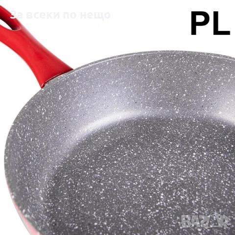 Дълбок тиган с капак Voltz OV54419A-CD – 24 / 26 см, Мраморно покритие, Индукция, Червен Код P2066, снимка 2 - Съдове за готвене - 53997934