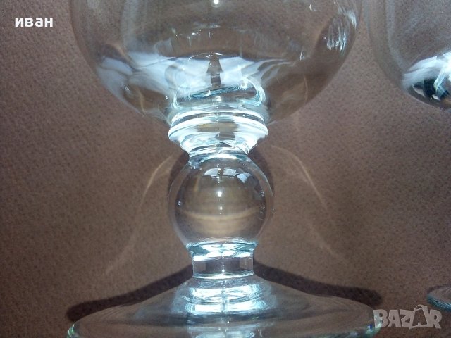 Две стари кристални чаши., снимка 3 - Антикварни и старинни предмети - 36671725