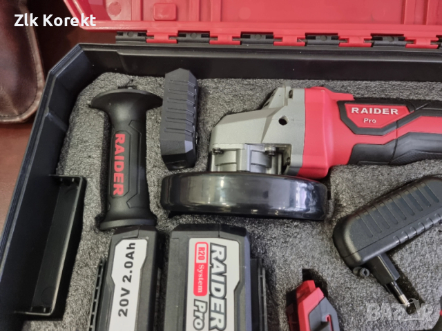 Винтоверт и ъглошлайф на батерия Raider, снимка 3 - Винтоверти - 54079932