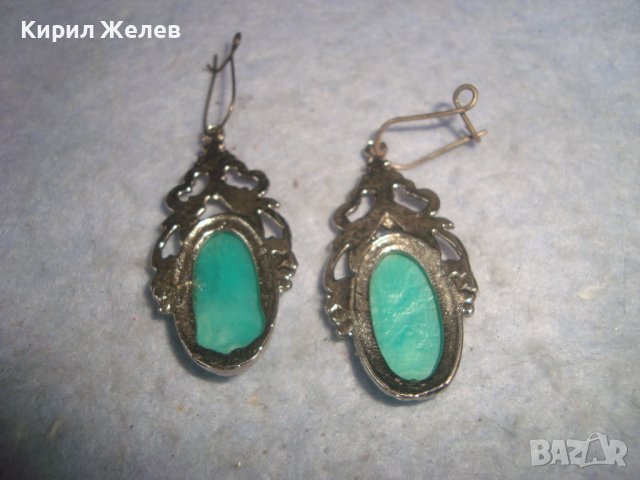 КРАСИВИ АЖУРНИ СРЕБРИСТИ ВИНТИДЖ АР НУВО СТИЛ РЕТРО АРТ ОБЕЦИ 27677, снимка 5 - Обеци - 37786304