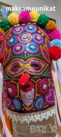 Кукерска маска, гугла, уникат, арт, ръчна изработка, декорация 