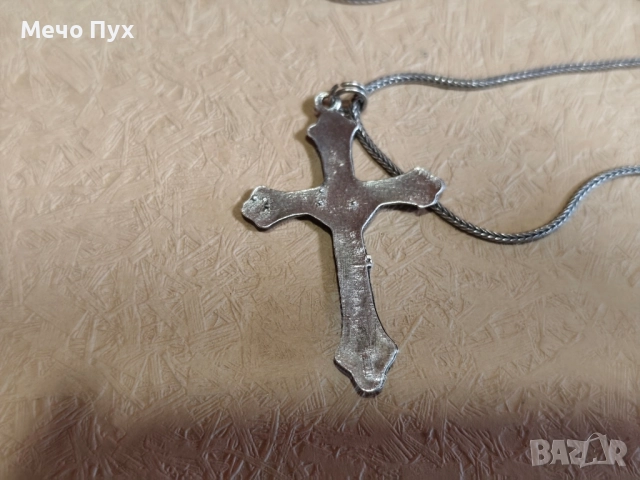Сребърен синджир с Кръст(383), снимка 6 - Колиета, медальони, синджири - 52540273
