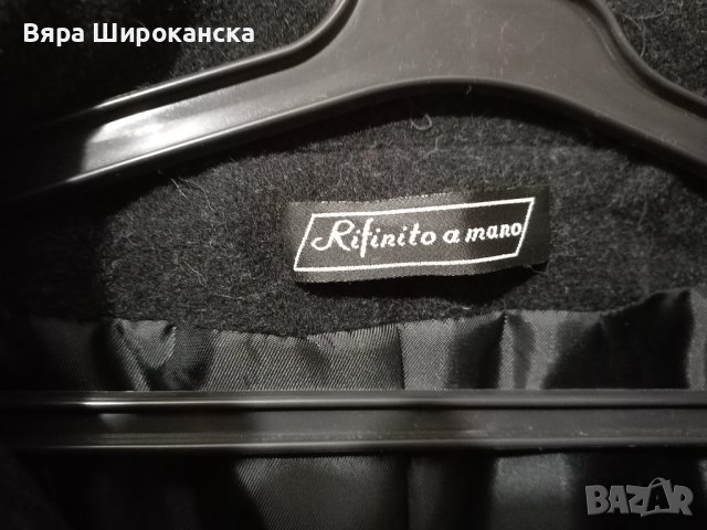 Плътно, черно италианско палто. Размер: ХL. Леко и меко, с подплата., снимка 2 - Палта, манта - 40524716
