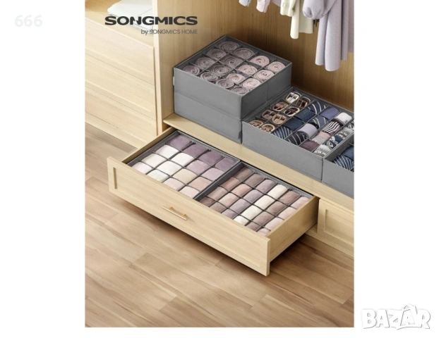Органайзер за бельо SONGMICS, комплект от 4 броя , 80 отделения, снимка 2 - Други стоки за дома - 54182905