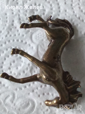Бронзова фигурка на кон малка 52497, снимка 6 - Антикварни и старинни предмети - 52589418