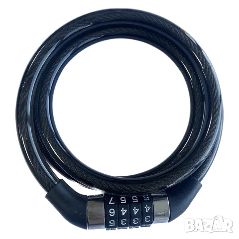 Черно заключващо въже 60 cm и 12 mm с код, снимка 2 - Аксесоари и консумативи - 55866621