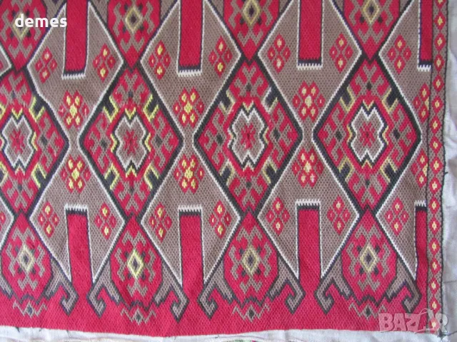 Ръчно изработена с памучни конци възглавница от 50-те г.ХХ в, снимка 2 - Други - 48459146