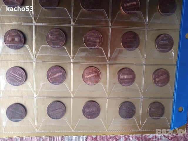 40 броя по 1 цент 1966 - 2016 г. САЩ, снимка 7 - Нумизматика и бонистика - 53152560