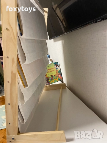 Детска дървена етажерка / рафт  за книги – библиотека, книжки Kruzzel, снимка 16 - Мебели за детската стая - 52440547