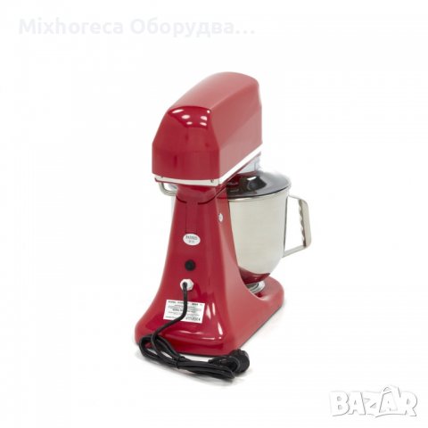 Планетарен миксер 7 Литра, Накланяща се глава, 11 скорости - 100 - 938 оборота в минута, Червен, снимка 3 - Обзавеждане на кухня - 38330549
