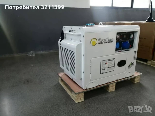 Дизелов генератор 6 kW чисто нов 220v монофазен много тих, снимка 4 - Други машини и части - 50719131
