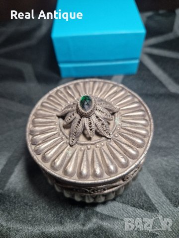 Уникална рядка антикварна колекционерска кутия за бижута филигран- Албания , снимка 2 - Антикварни и старинни предмети - 42079638