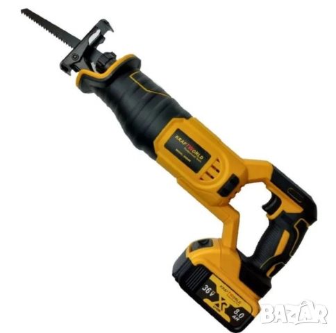 Акумулаторен саблен трион 36V с 2 батерии и зарядно - Резачка за дърва, снимка 2 - Друга електроника - 52098730