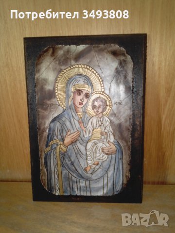Красива ръчно изработена икона , снимка 2 - Икони - 38343627