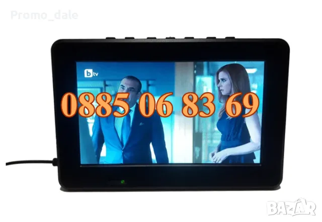 Преносим телевизор 7 инча, портативен цифров телевизор 7 инча 12v / 220v, снимка 3 - Телевизори - 49696831