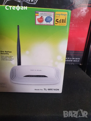Рутер TP-Link TL-WR740NПълен комплект.  В отлично техническо и визуално състояние., снимка 4 - Рутери - 51971334