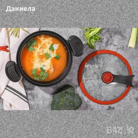 Херметическа тенджера заключващ капак, снимка 3 - Съдове за готвене - 51547204