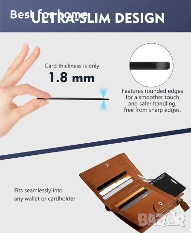 Карта за проследяване на портфейл, тънка Bluetooth тракерка, работи с Apple Find My (само за iOS), снимка 4 - Друга електроника - 55858956