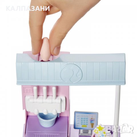 BARBIE Cooking&Baking Магазинчето за сладолед на Barbie® HCN46, снимка 4 - Кукли - 38396866