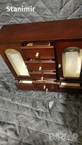 Дървена кутия , гардероб за бижута , снимка 6 - Други - 53374204