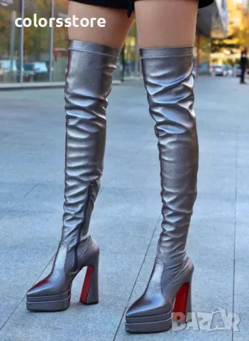 Чизми на ток - бронз кожа - YSV2