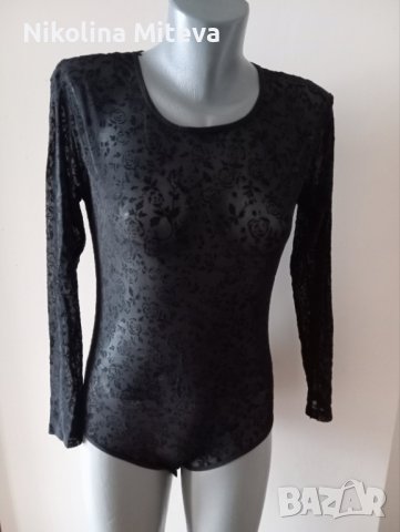 Дамско черно боди, снимка 1