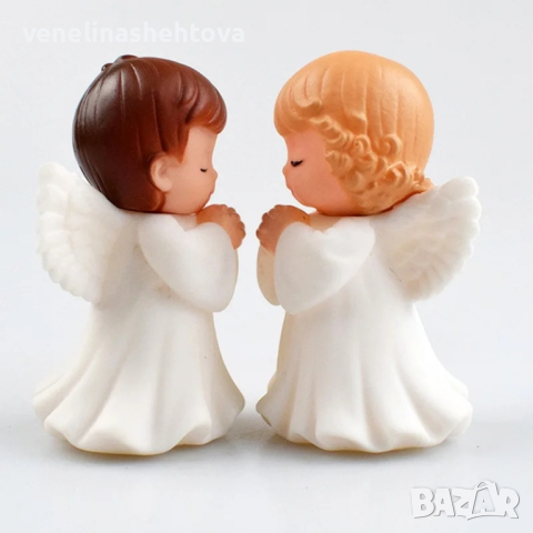 Фигурка  за торта ангел момче момиче с топер ангелски крила , снимка 3 - Фигурки - 44387463