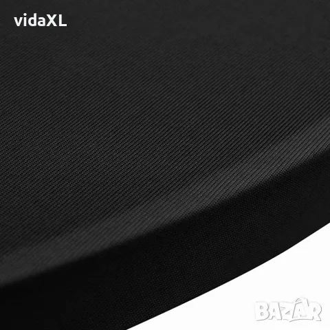 vidaXL Покривки за коктейлни маси, Ø80 см, черни, еластични, 4 бр, снимка 4 - Покривки за маси - 56146516