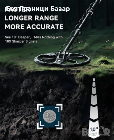 Нов Металдетектор за злато и сребро, 10 нива чувствителност, 4 режима, снимка 4 - Друга електроника - 52669911