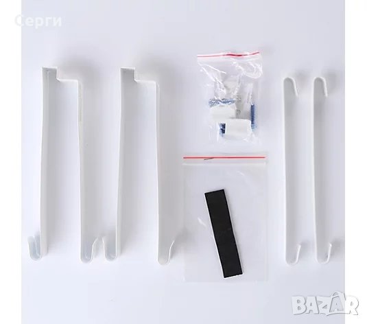 Рафт за врата FOLD IT, 3 кошници за съхранение, Сгъваеми, Бял, снимка 3 - Етажерки - 31087869