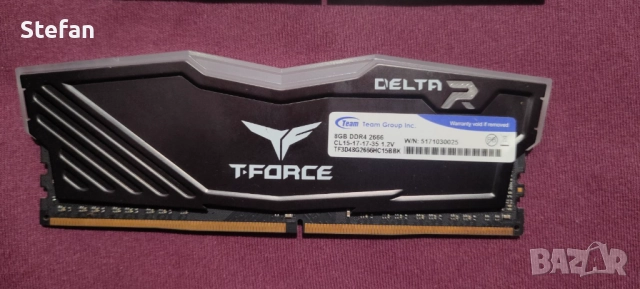 Team T-force Delta RGB 2x8gb Ddr4 2666 mhz - TF3D48G2666HC15BBK, снимка 2 - RAM памет - 52621919