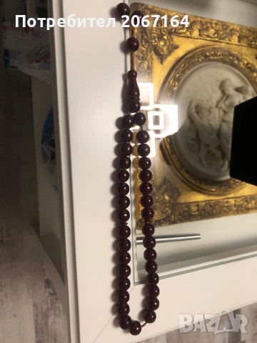 Стара червена броеница, снимка 6 - Антикварни и старинни предмети - 52214045