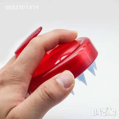 Силиконова четка за масаж на скалпа Четка за коса , снимка 6 - Продукти за коса - 47339278