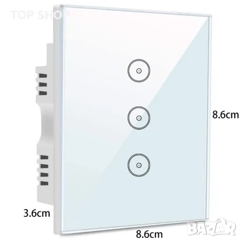 WiFi интелигентен превключвател за стенно осветление съвместим с Alexa, снимка 3 - Други - 49546449