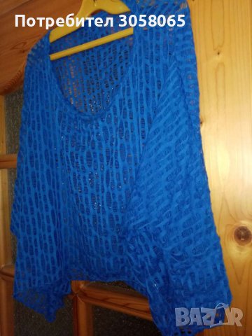 Синя декоративна блуза XXL, снимка 5 - Други - 36770517