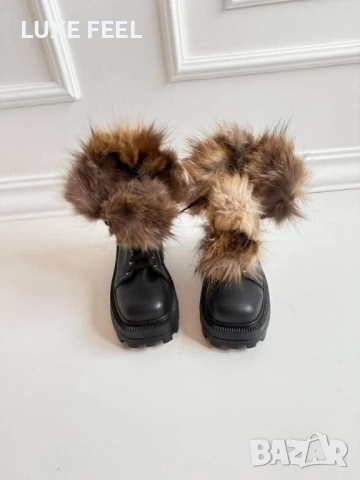 Дамски Боти - Естествен Косъм ✨