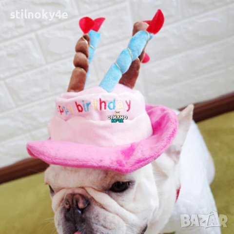 Кучешка шапка за рожден ден Шапка за рожден ден на домашен любимец Шапки за кучешки рожден ден, снимка 2 - За кучета - 27063244