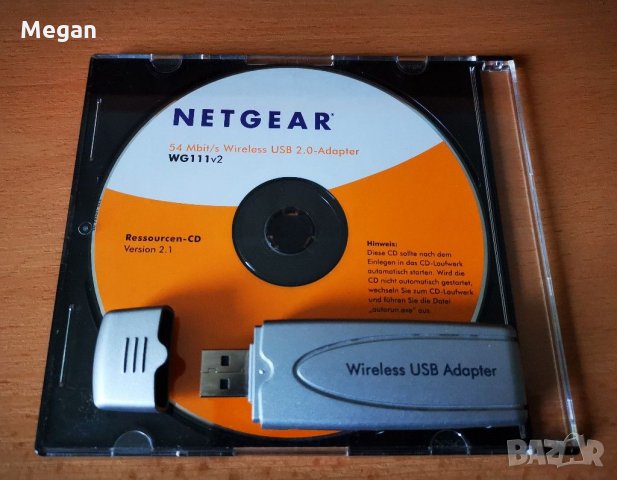 WiFi мрежов USB адаптер Netgear , снимка 2 - Мрежови адаптери - 31234958